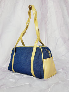 Vintage 00s denim jeans baguette shoulder bag