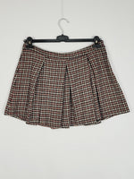 Load image into Gallery viewer, 00s Y2K houndtooth minimalist pleated Grunge mini skirt
