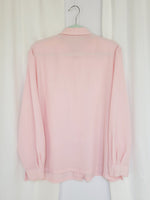 Load image into Gallery viewer, Vintage 80s pastel pink embroidered minimalist shirt blouse
