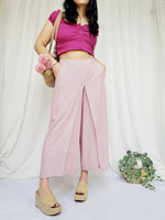 Load image into Gallery viewer, Vintage 90s red white striped layered ankle Boho pants
