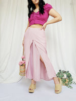 Load image into Gallery viewer, Vintage 90s red white striped layered ankle Boho pants
