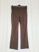 Load image into Gallery viewer, Y2K 00s brown slim fit festive stretch flare pants
