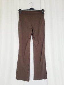 Y2K 00s brown slim fit festive stretch flare pants