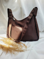 Load image into Gallery viewer, Vintage 90s minimalist brown square shoulder bag
