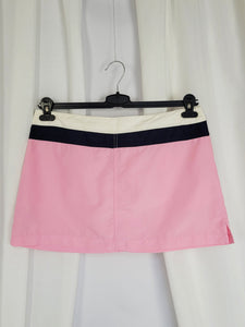 Vintage Y2K 00s pink striped minimalist sports mini skirt