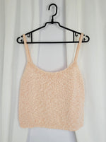 Load image into Gallery viewer, 90s retro minimalist handmade cable knitted pastel pink top
