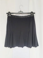 Load image into Gallery viewer, Vintage Y2K draped black sequin jersey festival mini skirt
