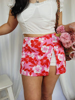 Load image into Gallery viewer, Y2K 00s pink Hawaiian beach mini skorts skirt
