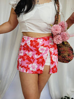 Load image into Gallery viewer, Y2K 00s pink Hawaiian beach mini skorts skirt
