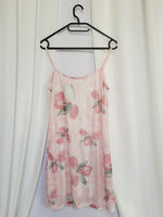 Load image into Gallery viewer, Y2K 00s retro pastel pink floral minimalist mini slip dress
