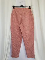 Load image into Gallery viewer, 90s retro red checked straight high waist casual pants
