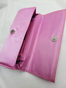 90s vintage shimmer pink diamonds envelope bag purse