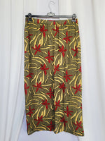 Load image into Gallery viewer, 90s retro green floral print maxi summer cargo skirt
