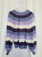 Load image into Gallery viewer, 80s striped knit preppy minimalist jumper top
