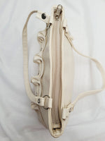 Load image into Gallery viewer, 90s retro cream white ruffle decorated shoulder bag purse
