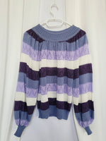 Load image into Gallery viewer, 80s striped knit preppy minimalist jumper top
