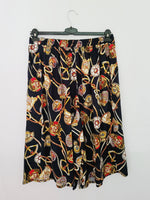 Load image into Gallery viewer, 90s navy nautical marine print wide long summer shorts

