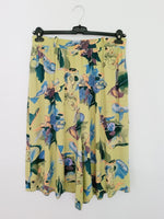 Load image into Gallery viewer, 90s colorful green floral print wide long summer shorts
