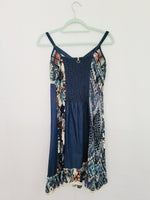 Load image into Gallery viewer, Retro Y2K blue patchwork applique mini slip summer dress
